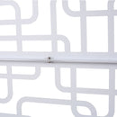 Outdoor & Indoor Privacy Screen Metal Privacy Screen 76' H×48' W, Freestanding Decorative Privacy Screen for Deck Balcony Patio, Privacy Fence Panels for Outside Lawn Garden PS114 WHITE