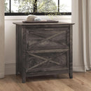 Key West 2 Drawer Lateral File Cabinet Dark Gray Hickory