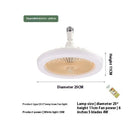 26CM Remote Control LED Light and Fan - Ceiling Fan with E27 Lamp
