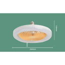 26CM Remote Control LED Light and Fan - Ceiling Fan with E27 Lamp