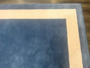 Blue and Cream Square Rug 10x10 ft, Large Square Carpet