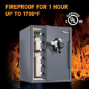 Gray Steel Safe With Digital Keypad Lock For Home Use