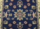 2.6x8 Blue and Beige Fine Runner Hand Knotted Area Rug | Floral Design Made with Fine Wool