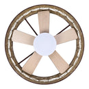 27" Farmhouse Reversible Flush Mount Ceiling Fan