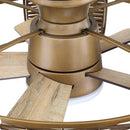 27" Farmhouse Flush Mount Reversible Iron Ceiling Fan with Lighting and Remote Control