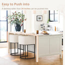 27 Inch Counter Height Bar Stools Set Of 4 With Backrest And Armrests Beige Linen Upholstery Black Metal Frame