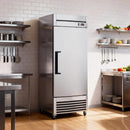 27-Inch 20.5 Cu.Ft Commercial Solid Door Stainless Steel Reach-In Freezer (SAK29705)