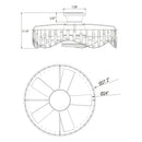 27" Modern DC Motor Brushed Nickel Flush Mount Reversible Ceiling Fan with Lighting and Remote Control