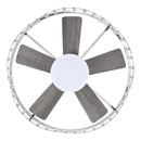 27" Modern DC Motor Brushed Nickel Flush Mount Reversible Ceiling Fan with Lighting and Remote Control