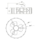 27" Modern DC Motor Downrod Mount Reversible Crystal Ceiling Fan with Lighting and Remote Control