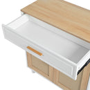 Pet-Friendly Furniture Style Cat Litter Box House with Sisal Scratching Door and Charging Socket, Beige+White MDF