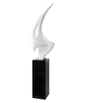 Sail Floor Sculpture With Black Stand 70" Tall // White