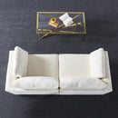modular sofa whiten chenille fabric,  simple and grand, the seat and back is very soft. this is also a KNOCK DOWN sofa