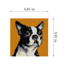 Gobelin canvas for halfstitch without yarn Boston Terrier 2719D