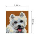 Gobelin canvas for halfstitch without yarn West Highland White Terrier 2722D