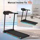 Treadmills for Home, 2.5HP Quiet Folding Treadmill with Heart Rate Sensor,  300lbs Weight Capacity, 7.5MPH, Incline Treadmill With USB Charge Station For Android & Bluetooth Speaker, 6 Shock-Absorbing