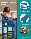 Adirondack Outdoor Bar Table And Chairs Set Blue