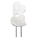 Glitter Galore Cake Topper  Dbl Hearts 7"