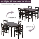 Brown Premium Five Piece Dining Table Set Apartment