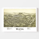 Vintage Map of Weston, West Virginia 1900