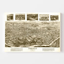 Vintage Map of Asheville, North Carolina 1912