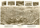 Vintage Map of Asheville, North Carolina 1912