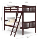 Espresso Twin Over Twin Bunk Bed GREENGUARD Gold Certified