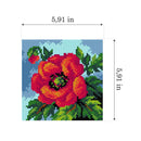Needlepoint canvas for halfstitch without yarn Poppy 2755D - Printed Tapestry Canvas
