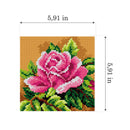 Needlepoint canvas for halfstitch without yarn Rose 2756D - Printed Tapestry Canvas