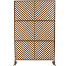 Outdoor & Indoor Privacy Screen Metal Privacy Screen 76' H×48' W, Freestanding Decorative Privacy Screen for Deck Balcony Patio, Privacy Fence Panels for Outside Lawn Garden PS113 BROWN