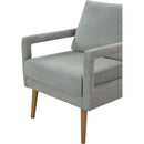 Mid-Century Armchair, 2pcs, Accent Chair with Wood Legs & Soft Cushion for Living Room, Bedroom, Home Office, Study, Grey