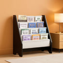 Kids Sling Bookshelf Espresso With Magazine Rack Organizer For Kids Room