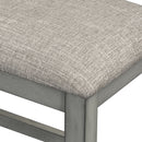 5-piece Counter Height Dining Table Set with Built-in Storage Shelves,Grey(OLD SKU W504S00143)