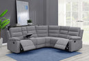 David 3-Piece Motion Sectional Sofa In Smoke Manual Reclining