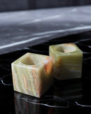 Green Onyx Candle Holder