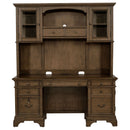 Hartshill 66-inch 5-drawer Credenza with Hutch Burnished Oak