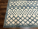 Modern Rug 8x10, Abstract Rug, Oat and Blue, Raised Pattern, Modway Rug Collection