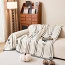 Chenille Jacquard Sofa Throw Cover with Tassel Soft Thick Couch Protector Blanket