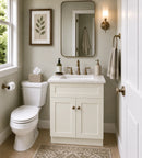 Antique White Shaker 27" Single Sink Bathroom Vanity