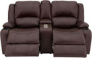 67 Inch Powered RV Wall Hugger Recliner Sofa Mahogany