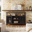 55 Inch TV Stand With Storage Console Industrial Farmhouse