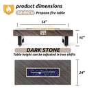 54_inch Iron  Fire Pit Table(Stone)