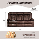 Power Reclining Sofa Set 3 Seat With Massage USB Ports