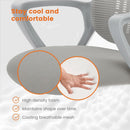 Ergonomic Mesh Office Chair With Lumbar Support And Rolling Wheels Grey