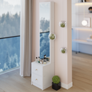 Length 11.8' x Width 15.7' x Height 63' Simple Stylish Dressing Mirror Cabinet, Full Body Mirror Cabinet, Extra Large Mirror, Multi Layer High Capacity Storage, Use Alone or In Conjunction With Vanity