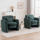 Rounded Corner Modern Chair - Suitable for many scenarios, stylish single seat for modern spaces Green