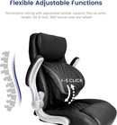 Ergonomic Office Chair With Adjustable Lumbar Support Black