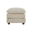 Chenille Fabric Ottomans Footrest to Combine with 2 Seater Sofa, 3 Seater Sofa and 4 Seater Sofa, Beige