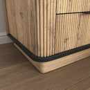 Multi-Functional Three-Drawer MDF Nightstand, Perfect for Storing Items of Different Heights, A Perfect Combination of Nature and Fashion, With Product Dimensions of 19*15.7*17.5 inches