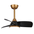 28" Modern DC Motor Downrod Mount Reversible Ceiling Fan with LED Lighting and Remote Control